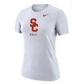 USC Trojans Women's Nike White SC Interlock Golf Dri-FIT Cotton T-Shirt